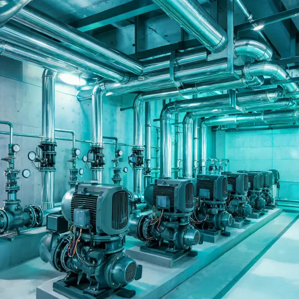 Building services mechanical room